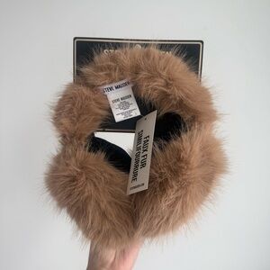 Steve Madden All Over Faux Fur Earmuffs Biscotti